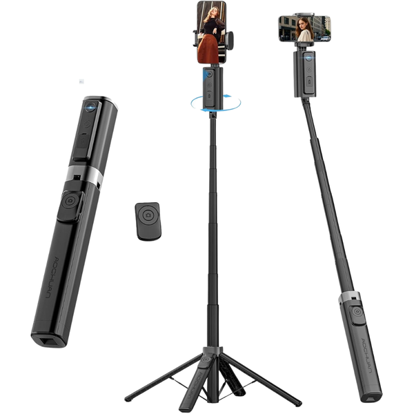 360 Rotating Selfie Stick With Gesture Control
