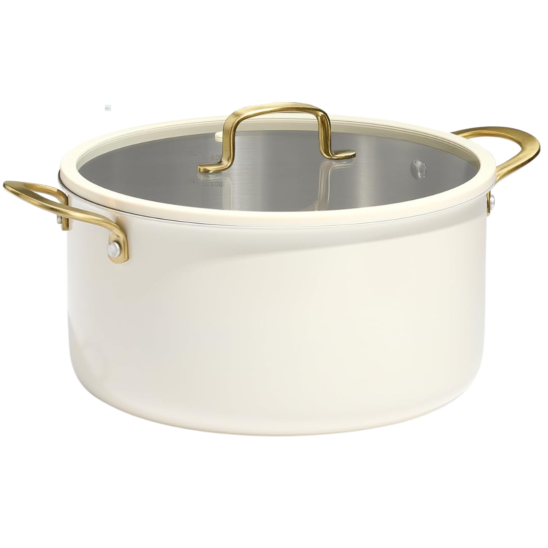 8-Qt Carote Full Clad Tri Ply Stainless Steel Stock Pot With Lid (3 Colors)