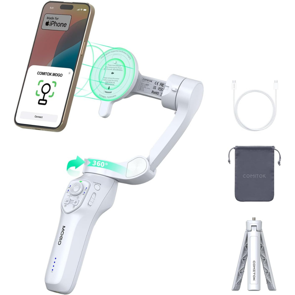 Comitok mogo iPhone Gimbal Stabilizer With 360 Degree Tracking