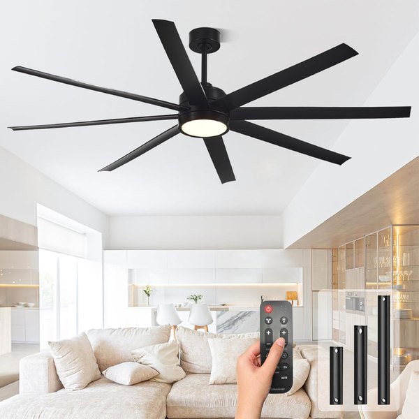 Modern 72" Ceiling Fans With Lights And Remote