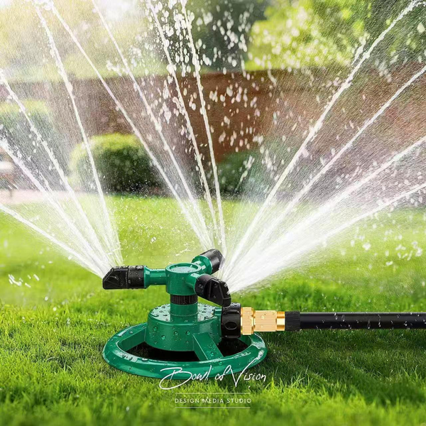 Automatic 360 deg. Rotating Lawn Sprinkler System