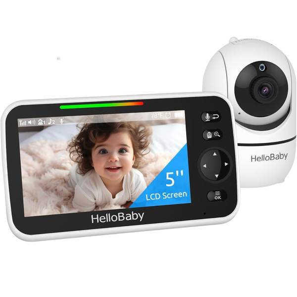HelloBaby HB6550pro 5" Video Baby Monitor With Pan-Tilt-Zoom Video
