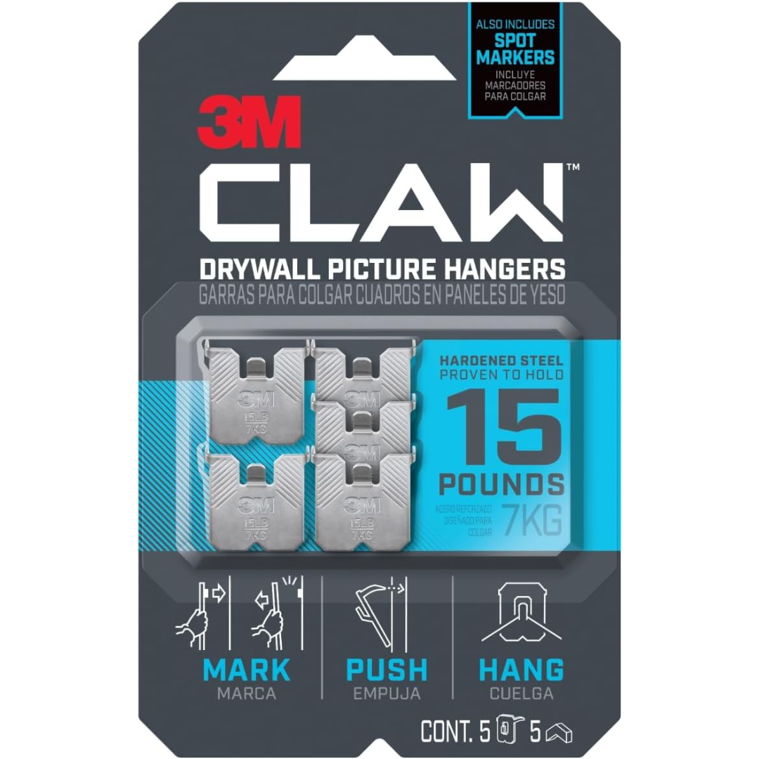 5-Pack 3M Claw Drywall Picture Hanger Set