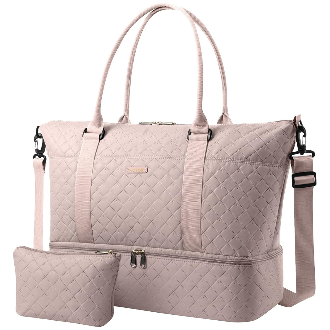 Overnight Travel Duffel Bag With Shoe Compartment