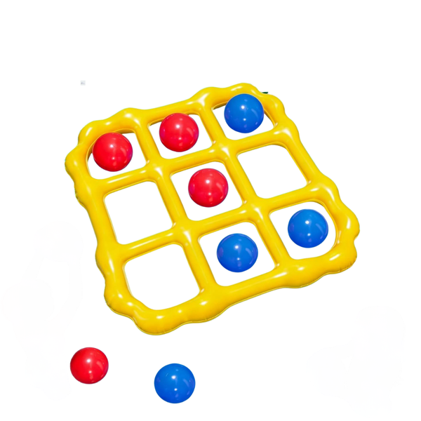 Tic Tac Toe Giant Inflatable Floating Board Pool Game Set With 10 Balls