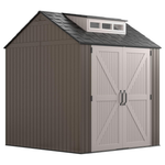 7' x 7' Rubbermaid Large Resin Outdoor Storage Shed With Floor (4 Colors)