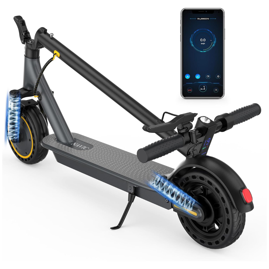 Navic Electric 8.5" Solid Tires Folding Scooter With App