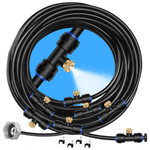 26ft Misting System With 7 Brass Mist Nozzles + Brass Adapter