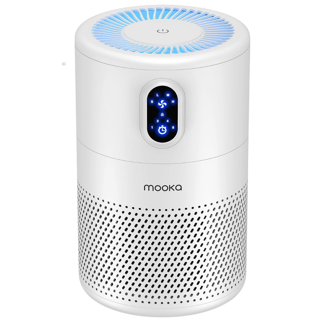 Mooka Up To 1076ft H13 True Hepa Air Purifier With Night Light