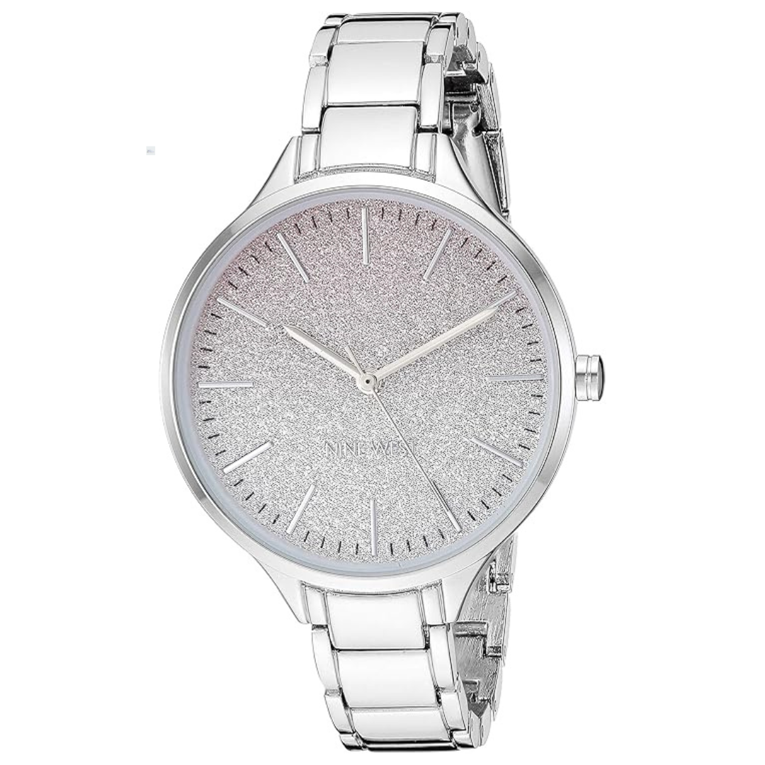Nine West Women's Silver-Tone Bracelet Watch