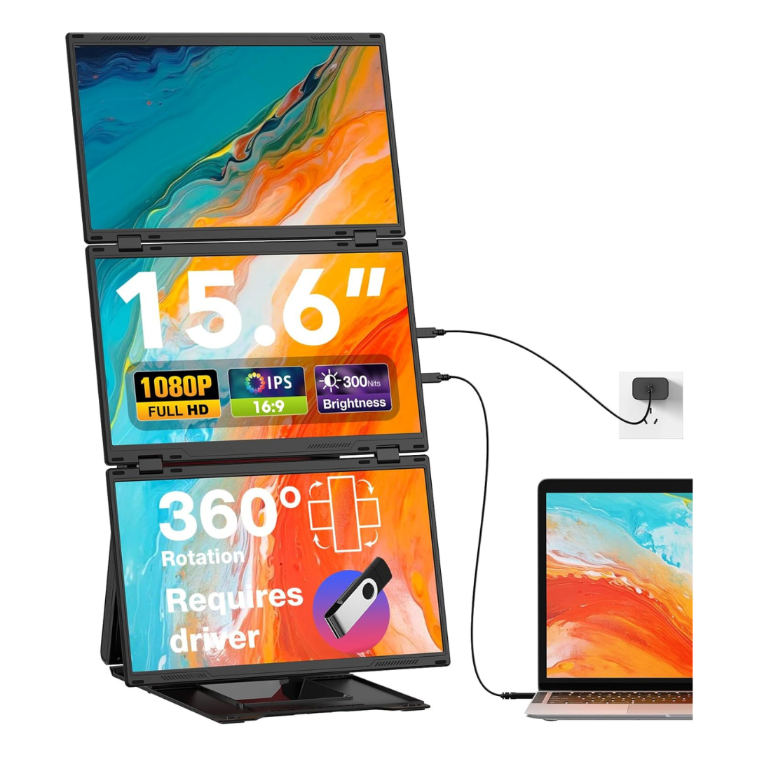 UK BONITOYS 15.6" 1080p Quad Laptop Screen Extender