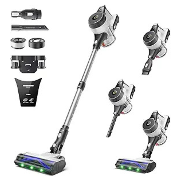 550W Cordless Vacuum Cleaner W/ Anti-Tangle Brush