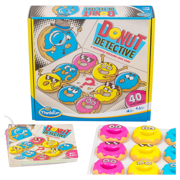 ThinkFun Donut Detective Logic Game W/ 40 Challenging Puzzles