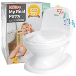 Nuby My Real Potty Training Toilet W/ Life-Like Flush Button & Sound