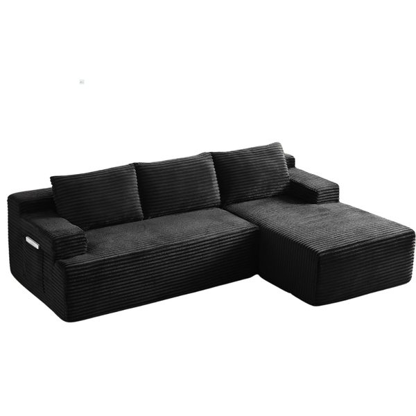 96" L-Shape Sectional Upholstered Cloud Couch Sofa