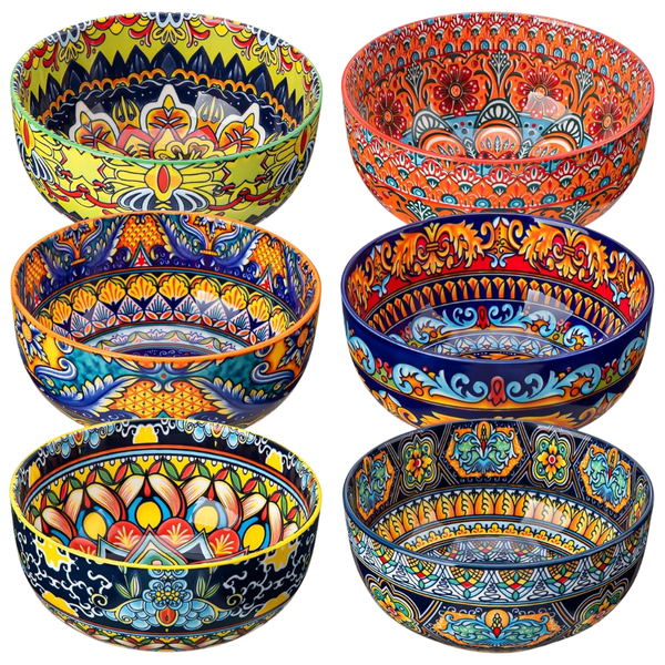 Set Of 6 Vancasso Cereal/ Soup Bowls (28 Oz Each)