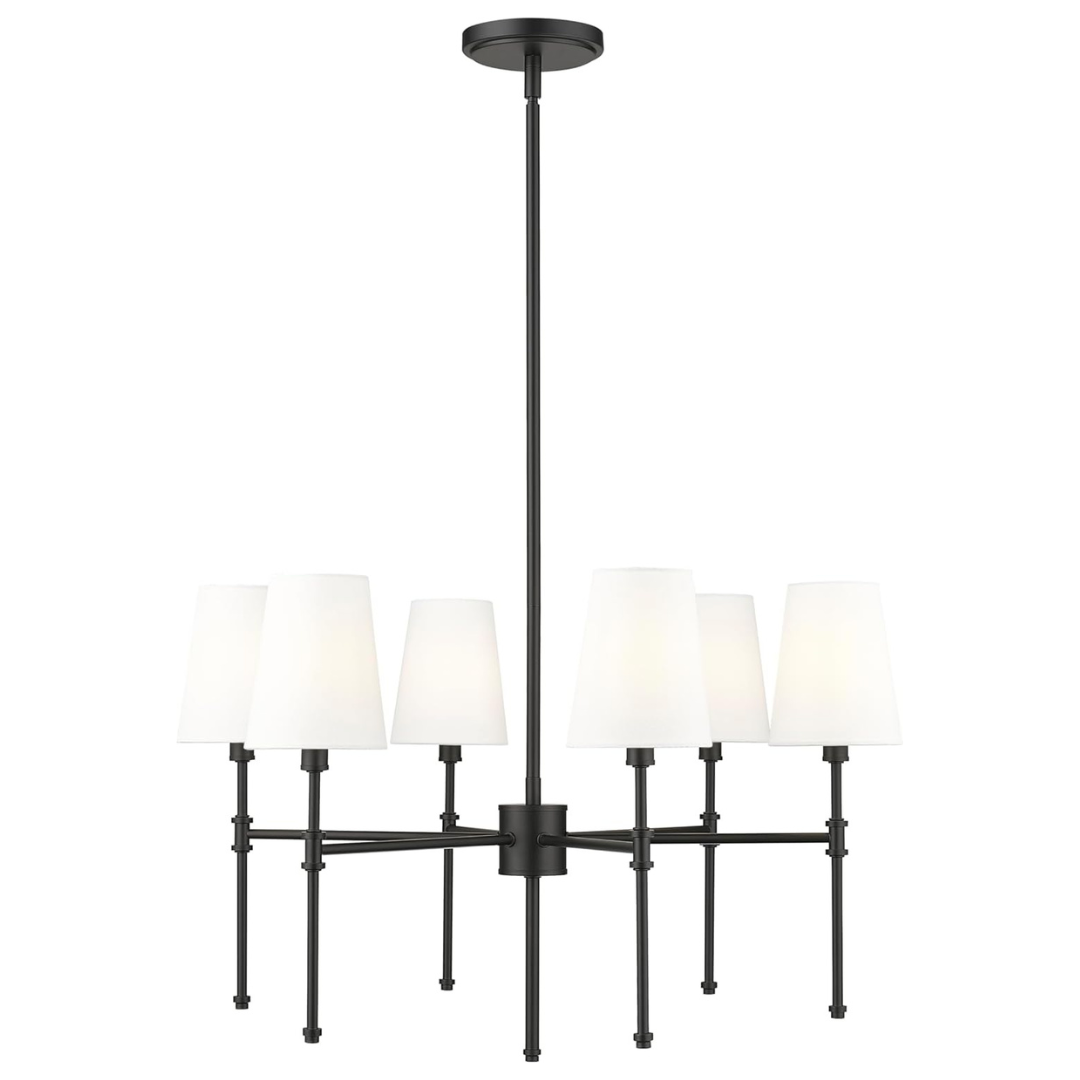 ML Lighting 16106-MB Adorra 25.75" Wide 6-Light Chandelier (Matte Black)