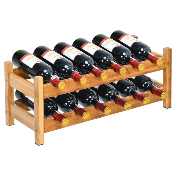 COSTWAY 12-Bottle / 2-Tier Wine Rack