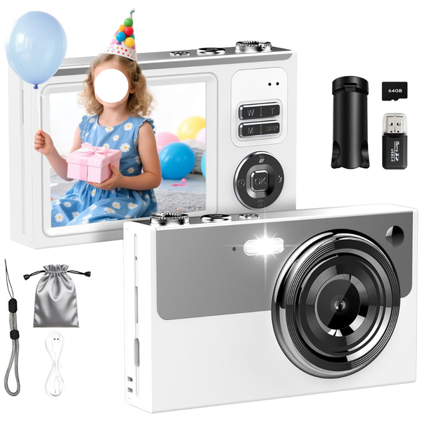 ocxu 64MP 4K Point & Shoot Digital Camera