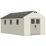 10' x 16' Greesum Plastic Outdoor Storage Shed W/ Floor & Lockable Door