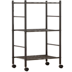 3 Tier Shelf Organizer Rack, Metal Shelving Unit With Wheels