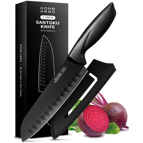 2-Piece Home Hero Santoku Knives With Sheaths
