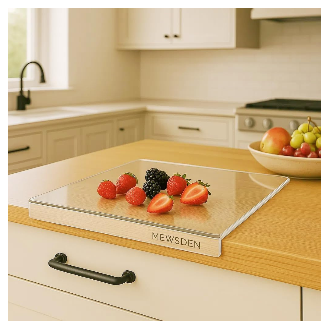Acrylic Non-Slip Cutting Board With Counter Lip (16.1" x 12.5")