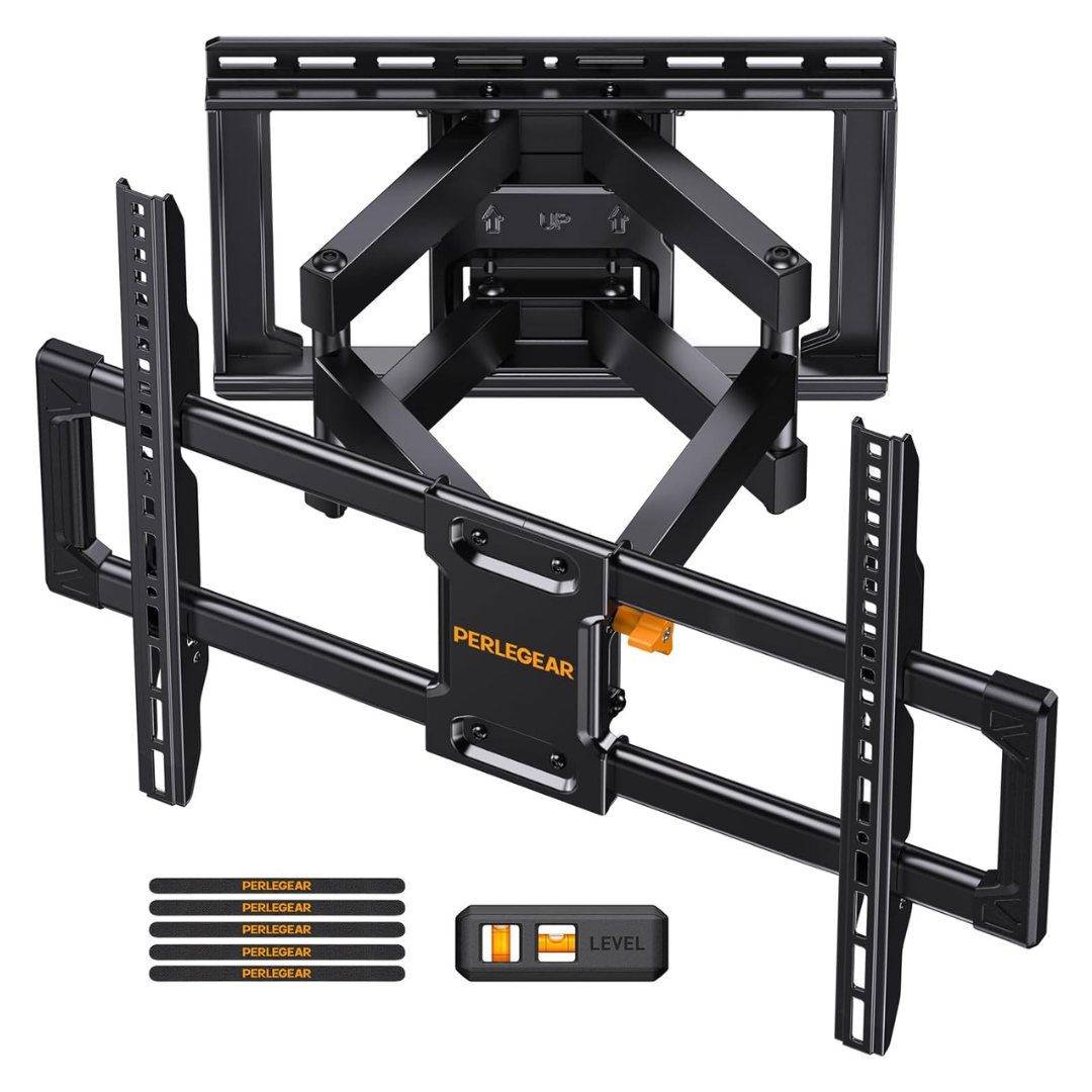 Perlegear UL Listed Full Motion TV Wall Mount For 42-90" TVs