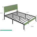 Novilla Queen Bed Frame With Modern Wooden Headboard