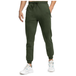 Men's Fleece Winter Warm Joggers Pants W/ Zipper Pockets (2 Colors)