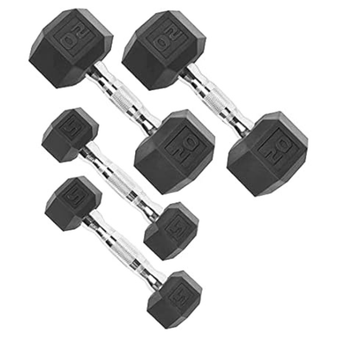 50-Lb CAP Barbell Coated Dumbbell Weight Set