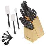 22-Piece Farberware High-Carbon Stainless Steel Kitchen Knife Block Set