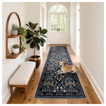2' x 10' Washable Floral Boho Hallway Runner Rugs
