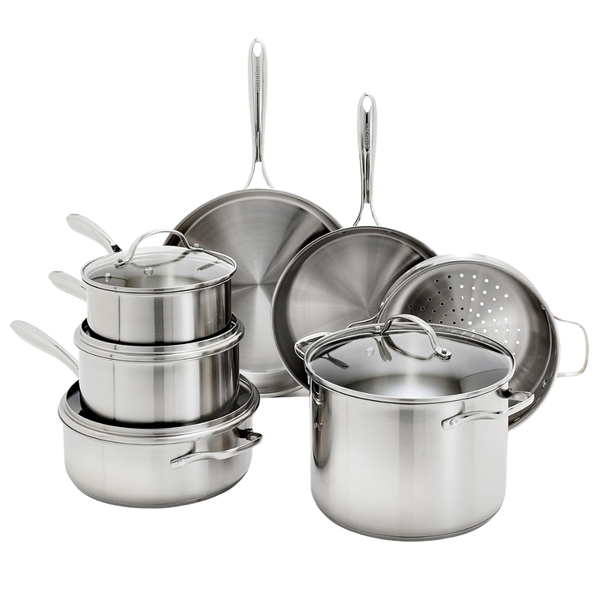 11-Piece GreenPan Stainless Steel Cookware Set