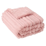 Homritar 30'' x 40'' Fleece Baby Blanket 3D Striped Blanket