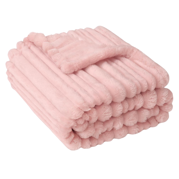 Homritar 30'' x 40'' Fleece Baby Blanket 3D Striped Blanket