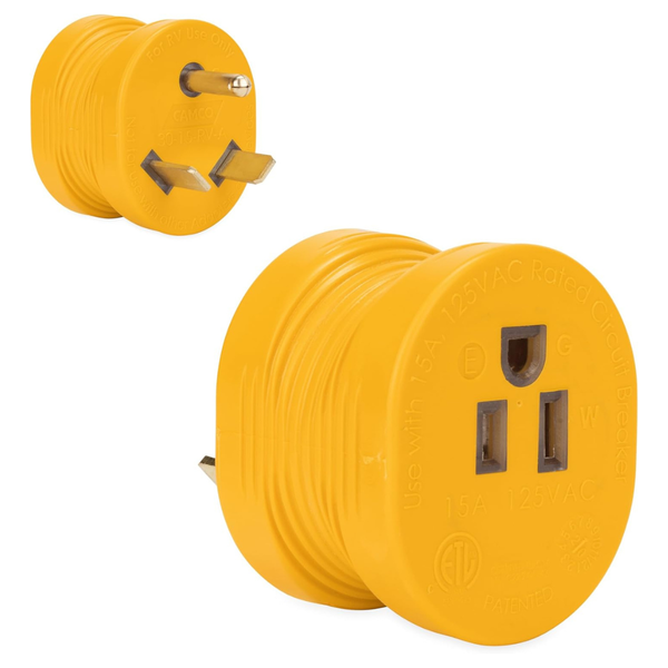 Camco PowerGrip 30AM/15AF Camper/RV Electrical Adapter