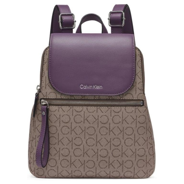 Calvin Klein Women's Elaine Signature Key Item Flap Backpack