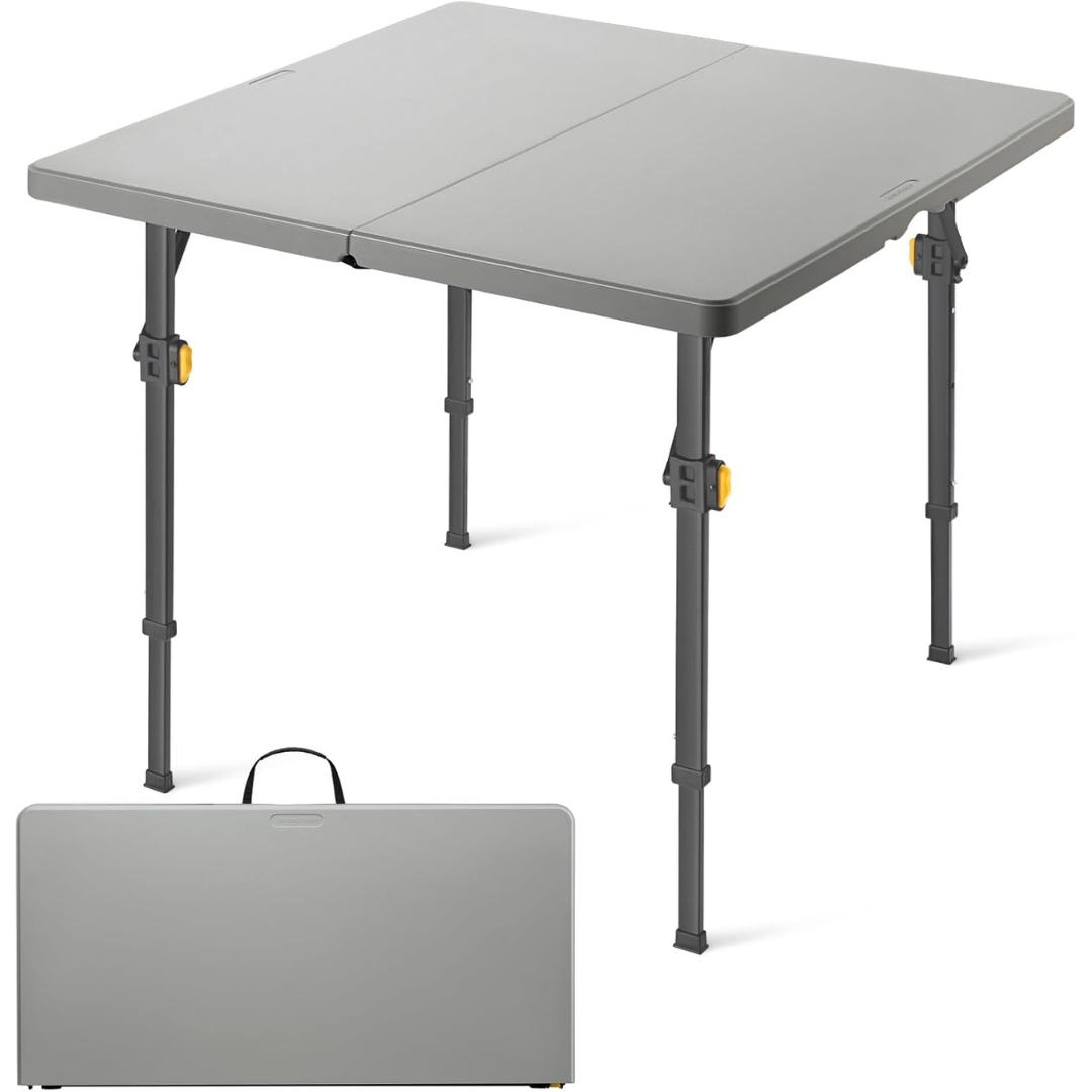 FanttikOutdoor 34" Square Folding Card Table