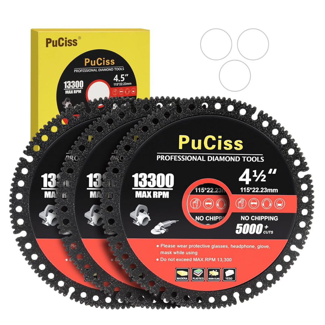 PuCiss 4-1/2 Inch Diamond Multi Purpose Saw Blade