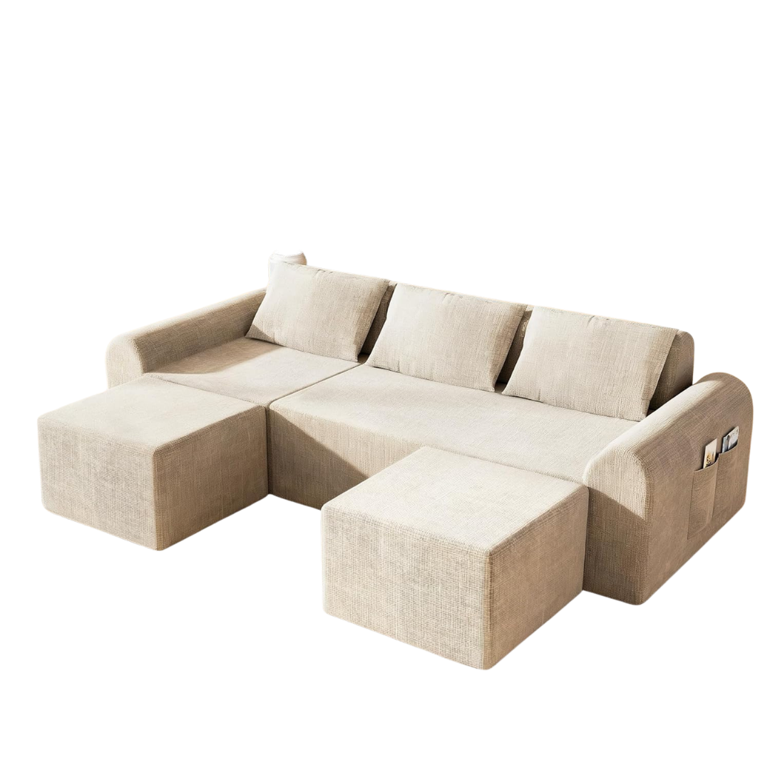 Decofy 86.6" Cloud Boneless Sectional Sofa