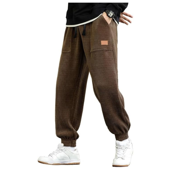 JMIERR Men's Corduroy Joggers Pants With Pocket (Various Colors)