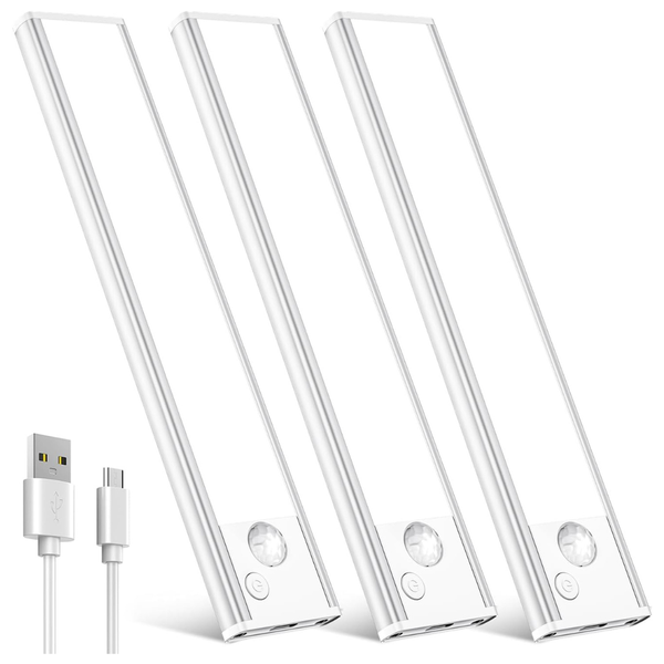 3-Pack 8" Under Cabinet Motion Sensor Dimmable Lights