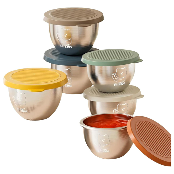 6-Pack 2.4 oz Sauce Containers With Lids