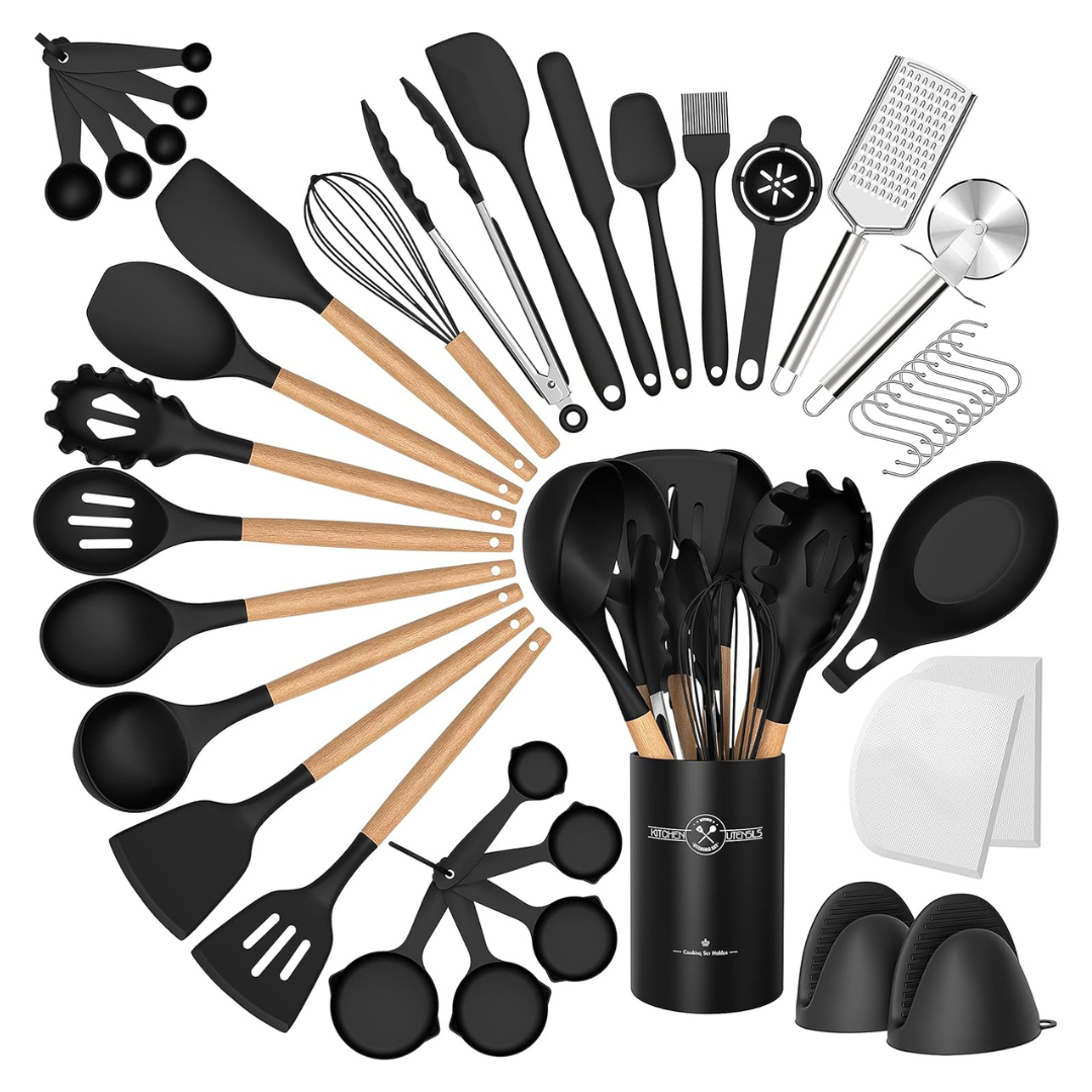 43-Piece Silicone Kitchen Utensils Set (5 Color Options)
