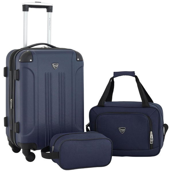 3-Piece Travelers Club Chicago Hardside Expandable Spinner Luggage
