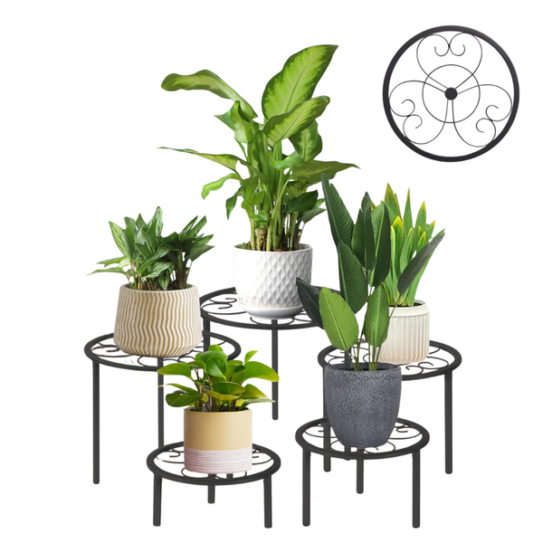 5-Piece Set Of Metal Plant Potted Flower Racks