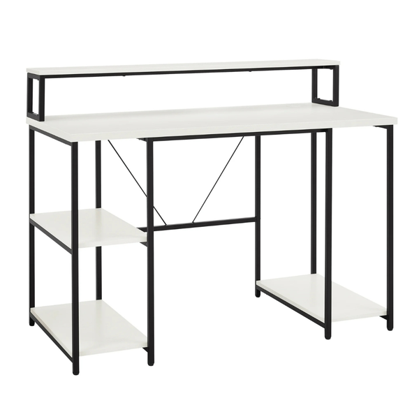 Mainstays 47'' Computer Desk With Storage Shelves (White Finish)
