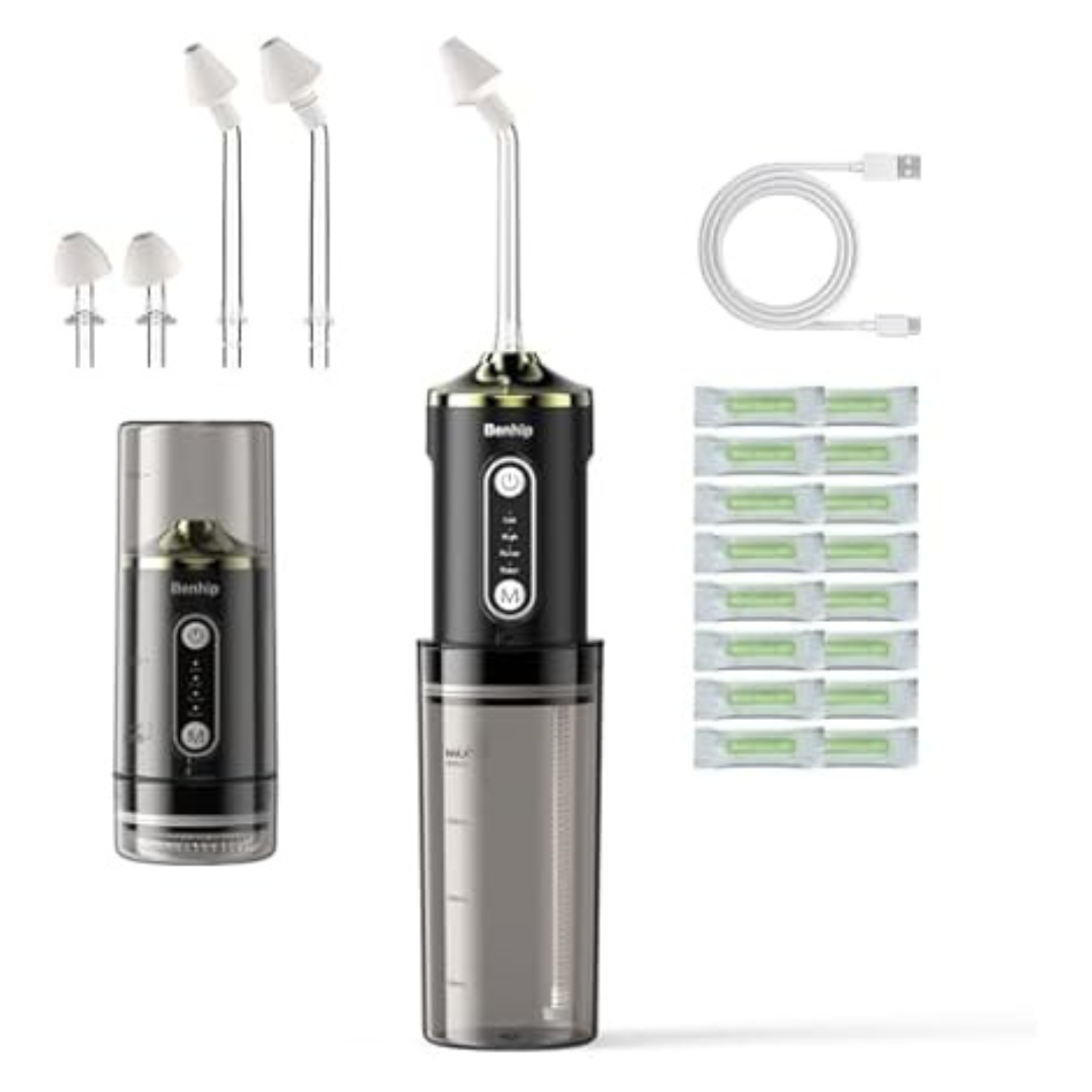 Benhip W0056 Cordless Sinus Rinse Neti Pot Kit With 60 Salt Packets