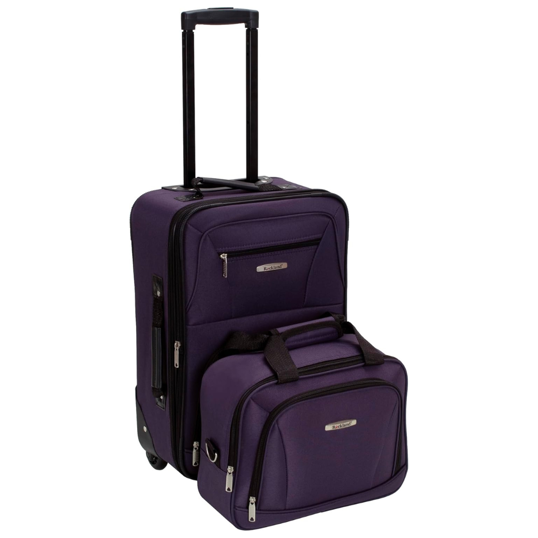 2-Piece Rockland 14" & 19" Softside Upright Luggage Set